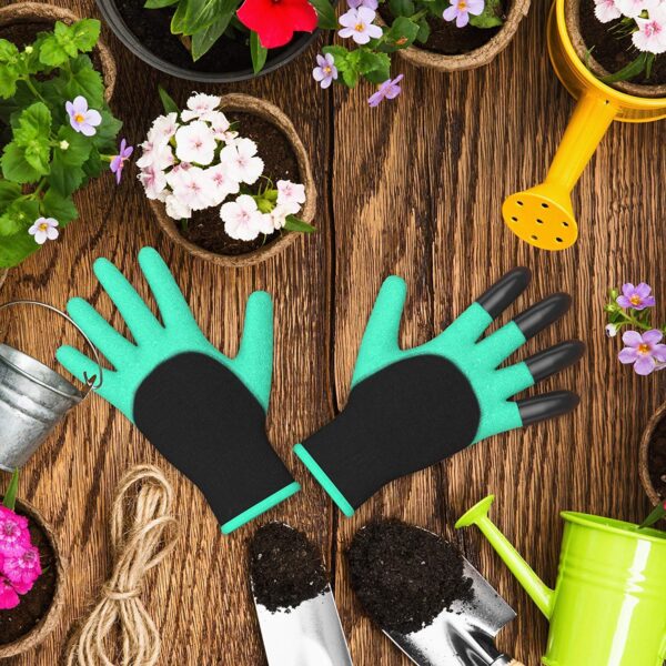 Garden Gloves with Claws for Gardening, Pruning, Digging and Planting (1 Pairs)