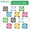 VIMAL Cast Aluminium Plant Stand - Heavy Duty Metal Plant Stand - Outdoor Indoor Plant Caddy with Wheels - Round Flower Pot Trolley | Rolling Tray Coaster | Flower Pot Rack with Wheel - Black - (2PC)