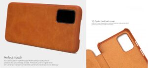 WHITBULL PU Leather Magnetic Premium Flip Cover with 2 Card Slot Compatible with Vivo X60 Pro Plus/Vivo X60 Pro+ - Brown