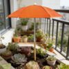 Plant Umbrella Sturdy Canopy Sun Protection for Vegetables Flower Pot Garden