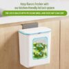TONY STARK Plastic Hanging Kitchen Trash Can With Lid, Double-Sided Open Lid Design, Kitchen Trash Can, Kitchen Cabinet Door Hanging Wall Storage Bucket (7 Litre, White)
