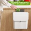 TONY STARK Plastic Hanging Kitchen Trash Can With Lid, Double-Sided Open Lid Design, Kitchen Trash Can, Kitchen Cabinet Door Hanging Wall Storage Bucket (7 Litre, White)