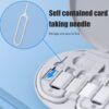 Mini Digital Gadgets Storage Box with Cable Converter Adapter Kit, Phone Holder, USB-C to Micro USB Compatible with Lightning/USB, Multicolour, Pack of 1