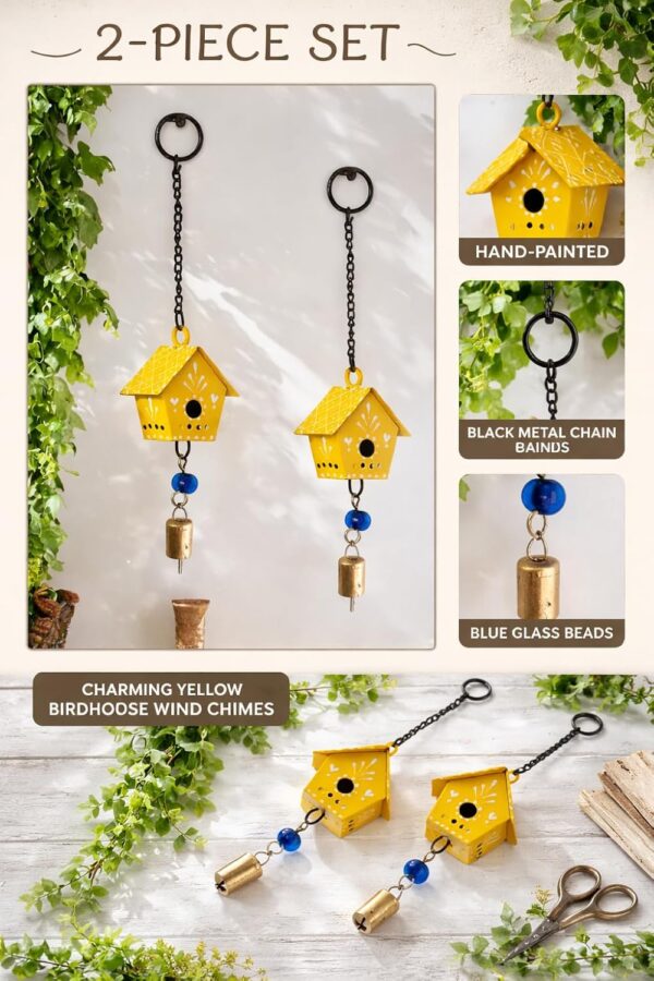 1777675075_2-Pc-Hut-Wall-Hanging-Decor-Garden-Tree-Hanging-Bells-Decoration-Handpainted-Hanging-Ornaments-for-Home-Living-Room-Wind-Chime-Yellow.jpg 2 Pc Hut Wall Hanging Decor | Garden Tree Hanging Bells Decoration | Handpainted Hanging Ornaments for Home Living Room Wind Chime (Yellow)
