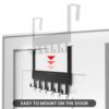 1777677457_Solitude-Pack-of-2-Heavy-Duty-Metal-Over-Door-Hanger-with-6-Hooks-Drill-Free-Hanging-Rack-Organizer-for-Bathroom-Bedroom-Kitchen-Black.jpg Solitude Pack of 2 Heavy Duty Metal Over Door Hanger with 6 Hooks, Drill-Free Hanging Rack Organizer for Bathroom, Bedroom, Kitchen (Black)
