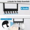 1777677458_Solitude-Pack-of-2-Heavy-Duty-Metal-Over-Door-Hanger-with-6-Hooks-Drill-Free-Hanging-Rack-Organizer-for-Bathroom-Bedroom-Kitchen-Black.jpg Solitude Pack of 2 Heavy Duty Metal Over Door Hanger with 6 Hooks, Drill-Free Hanging Rack Organizer for Bathroom, Bedroom, Kitchen (Black)