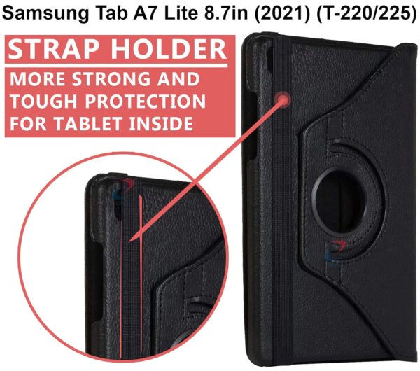 1777684613_CEDO-Samsung-Tab-A7-Lite-8.7-inch-Flip-Cover-Leather-Finish-360-Degree-Rotate-Back-Cover-Shockproof-Back-Cover-Case-for-Samsung-Galaxy-Tab-A7-Lite-8.7-inch-2021-SM-T220-T225-Black.jpg CEDO Samsung Tab A7 Lite (8.7 inch) Flip Cover | Leather Finish | 360 Degree Rotate Back Cover | Shockproof Back Cover Case for Samsung Galaxy Tab A7 Lite (8.7 inch) (2021) SM-T220 / T225 (Black)