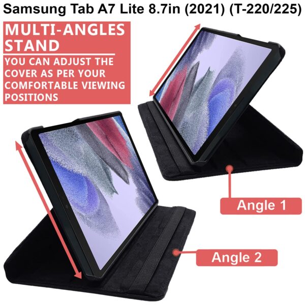 1777684615_CEDO-Samsung-Tab-A7-Lite-8.7-inch-Flip-Cover-Leather-Finish-360-Degree-Rotate-Back-Cover-Shockproof-Back-Cover-Case-for-Samsung-Galaxy-Tab-A7-Lite-8.7-inch-2021-SM-T220-T225-Black.jpg CEDO Samsung Tab A7 Lite (8.7 inch) Flip Cover | Leather Finish | 360 Degree Rotate Back Cover | Shockproof Back Cover Case for Samsung Galaxy Tab A7 Lite (8.7 inch) (2021) SM-T220 / T225 (Black)
