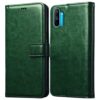 Amazon Brand - Solimo Flip Leather Mobile Cover (Soft, Flexible Amazon Brand - Solimo Flip Leather Mobile Cover (Soft, Flexible & Kickstand Back case) Compatible for Realme C3 / Narzo 20A (Green)