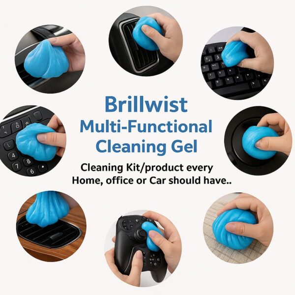 Super Clean Magic Gel - Universal Cleaning Gel for Car Interior, Keyboard, and Electronics - Non-Toxic & Reusable Dust Cleaner - Perfect for Auto Vents, PC, and More (160 Gram)