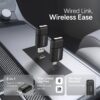 Ambrane 2 in 1 Wireless CarPlay & Android Auto Adapter | Convert Wired to Wire-Less CarPlay/Android-Auto | Plug & Play USB Dongle | Bluetooth 5.4 + Dual-Band Wi-Fi | Works with iPhone & Smartphone