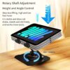 Premium 360° Rotating Metal Tablet Stand – Height Adjustable & Fully Foldable iPad Holder for Desk, Portable Sturdy Dock for Online Classes, Video Calls & Drawing – Fits All 4.7-13” Devices