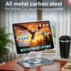Premium 360° Rotating Metal Tablet Stand – Height Adjustable & Fully Foldable iPad Holder for Desk, Portable Sturdy Dock for Online Classes, Video Calls & Drawing – Fits All 4.7-13” Devices