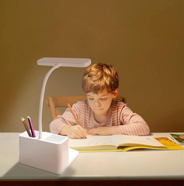 SaleOn Rechargeable Stable Desk Lamp with USB Cable | 3 Color Modes | 6 Month Warranty | Mobile Holder | Eye Protection | Study & Reading Table Lamp | Touch Control | Non-Flickering