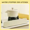 Silicone Sink Splash Guard in Kitchen Sink Water Splash Guard with Strong Suction Cups Waterproof Countertop & Stove Protector Flexible Anti Splash Baffle for Kitchen & Bathroom