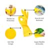 Sulfar Reusable 100% Natural Latex Rubber Dish Washing Gloves, Cleaning Gloves, Pet Grooming, Gardening, Great for Washing Dish, Kitchen, Car and Bathroom (Large, Yellow, 1 Pair)