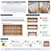 6 pcs Adjustable Drawer Divider (30 C.M. Length- 7 C.M. Width) Drawer Organizer for Kitchen, Cutlery, Clothes & Storage Drawers - Interlocking Plastic Separators for Home and Office use [ white ]