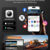 WOLFBOX G840H 12" Touchscreen Mirror Dash Cam with WiFi, 2.5K Rear View Mirror Camera with 1080P Rear Camera, Mirror Dash Camera for Car Front and Rear, Parking Mode, WDR, Included 32GB Card and GPS