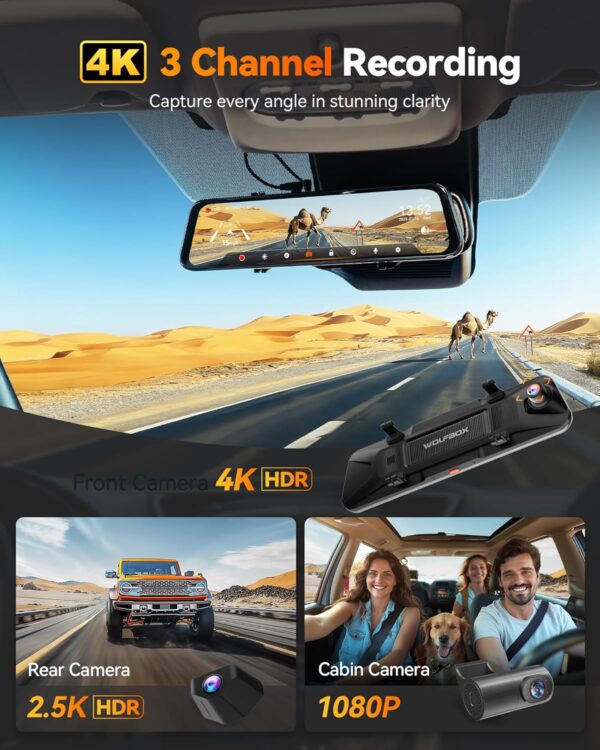 1777754880_WOLFBOX-G900-Tripro-Cabin-Version-Dash-Cam-for-Car-3-Channel-4K-Mirror-Dashcam-8MP-STARVIS-2-IMX678-4K-Front1080P-Inside2.5K-Rear-Car-Dash-Camera-5.8GHz-WiFi-Voice-Control-256GB-Card-Included.jpg WOLFBOX G900 Tripro Cabin Version Dash Cam for Car, 3 Channel 4K Mirror Dashcam, 8MP STARVIS 2 IMX678, 4K Front+1080P Inside+2.5K Rear Car Dash Camera, 5.8GHz WiFi, Voice Control, 256GB Card Included