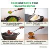 The Indus Valley Stainless Steel Ladle/Spoon/Slotted Turner/Skimmer - Set of 4 | Cooking Utensils| Kitchen, Serving Tools | No Harmful Polish