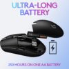 Logitech G304 Lightspeed Wireless Gaming Mouse, Hero Sensor, 12,000 DPI, Lightweight, 6 Programmable Buttons, 250h Battery Life, On-Board Memory, Compatible with PC/Mac - White