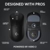 Logitech G PRO X Superlight 2 Lightspeed Wireless Gaming Mouse, Lightweight, LIGHTFORCE Hybrid Switches, Hero 2 Sensor, 32,000 DPI, 5 Programmable Buttons, USB-C Charging, PC & Mac - Black