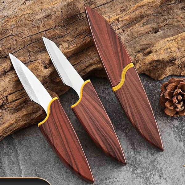 Wizbiz Premium Double-Blade Multipurpose Utility Knife Ultra-Sharp Stainless Steel Dual-Edge EDC Pocket Paring Knife for Fruits Vegetables Daily Kitchen Use | Compact Travel-Friendly