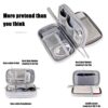 Electronics Organizer Travel Case – 2-Layer Waterproof Cable Storage Bag for Cords, Chargers, Phone, USB, Earphones & Accessories – Portable Tech Organizer Pouch 1PC (Grey)