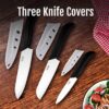 Vos Ceramic Knife Set | Ceramic Kitchen Knife Set | Ceramic Kitchen Knife with Covers, Ceramic Paring Knife 10 cm, 12 cm, 15 cm