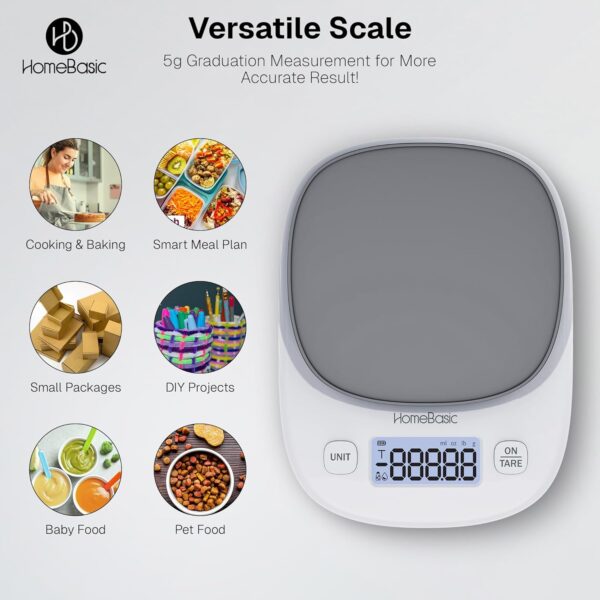 1777815572_HOMEBASIC-Digital-Kitchen-Weighing-Scale-5Kg-High-Precision-1g-Accuracy-LCD-Display-Tare-Function-Multi-Units-g-oz-lb-ml-Portable-Weight-Machine-Food-Scale-for-Cooking-Baking-Diet-GREY.jpg HOMEBASIC Digital Kitchen Weighing Scale 5Kg, High-Precision 1g Accuracy | LCD Display, Tare Function, Multi-Units (g, oz, lb, ml) Portable Weight Machine Food Scale for Cooking Baking Diet (GREY)