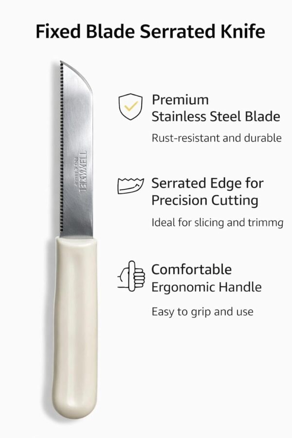 Colorful Kitchen Utility Knife Set, Stainless Steel Serrated Blades, Ergonomic Handles, Made in Germany, 12 Piece