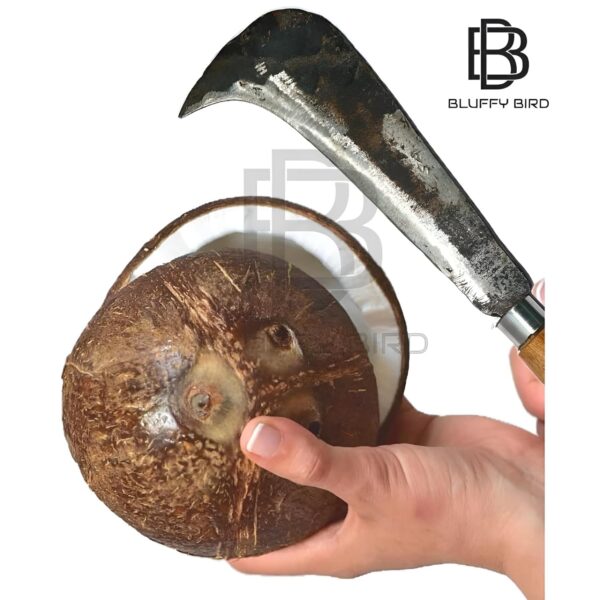 Handmade Kitchen Knife/Aruval (8 Inch Blade - 30 x 4 x 0.4 x 0.01 cm Blade) Best for Cracking Coconut - Pack of 1pc