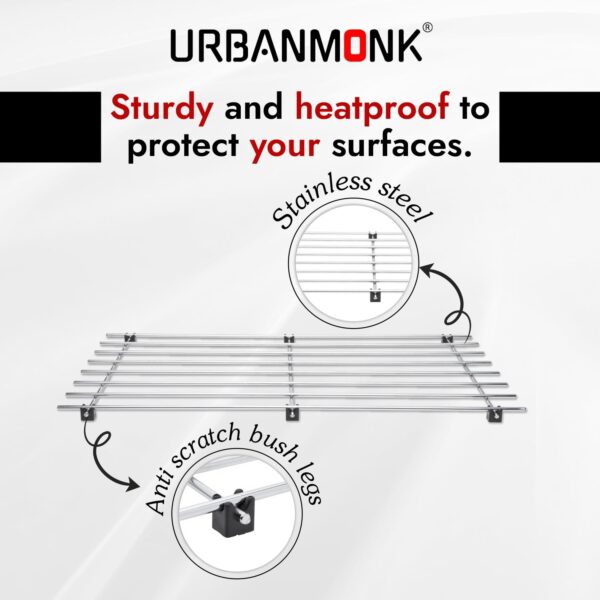 URBANMONK Big Hot Pot Stand for Kitchen | Trivets for Hot Pots | Vessel Stands | Dining Table Stands for Hot Dishes | 20 x10 Inch (Big Trivet)