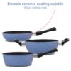 Hawkins Quik Nonstick Induction 4 Piece Cookware Set of Deep Kadhai, Frying Pan, Saucepan and Stainless Steel Lid | Kitchen Gift Pack | Grey (IQGP1)