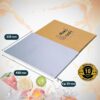 Stainless Steel Chopping Board for Kitchen with Silicone Anti Slip gripping mat | Steel Cutting Board | Chopping Board SS | Steel Cutting Board | Counter Top Regular 420X325mm