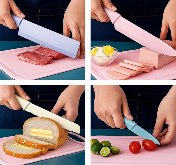 Kitchen Knife Set 6-Piece | Stainless Steel Professional Chef Knives | Strong, Durable & Ergonomic Grip for Safe Cooking