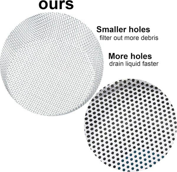 Stanley® Stainless Steel Kitchen Sink Strainer Plug, Filter Stopper Mesh Long Hair Food Blockages Cleaning Tool for Bathroom Kitchen Sink, 11.5 cm (1 Pack)