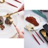 1778004901_Stainless-Steel-Flatware-Set-Mirror-Polished-Cutlery-for-Dinner-Kitchen-Utensil-Set-with-Fork-Spoon-Knife-Silverware-Tableware-for-Lunch-Box-Set-of-4-Golden-Red.jpg Stainless Steel Flatware Set - Mirror Polished Cutlery for Dinner, Kitchen Utensil Set with Fork, Spoon, Knife - Silverware Tableware for Lunch Box (Set of 4, Golden - Red)