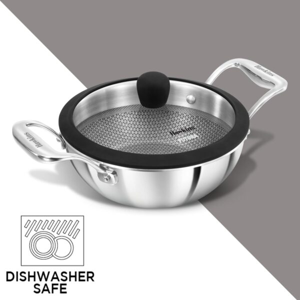 1778008656_Hawkins-Pro-1.5-Litre-Shielded-Nonstick-Triply-Deep-Fry-Pan-Kadhai-with-Stainless-Steel-Handles-and-Glass-Lid-Silver-PSNK15G-18-cmInduction-and-Gas-Stove-Compatible.jpg Hawkins Pro 1.5 Litre Shielded Nonstick Triply Deep-Fry Pan, Kadhai with Stainless Steel Handles and Glass Lid, Silver (PSNK15G), 18 cm|Induction and Gas Stove Compatible