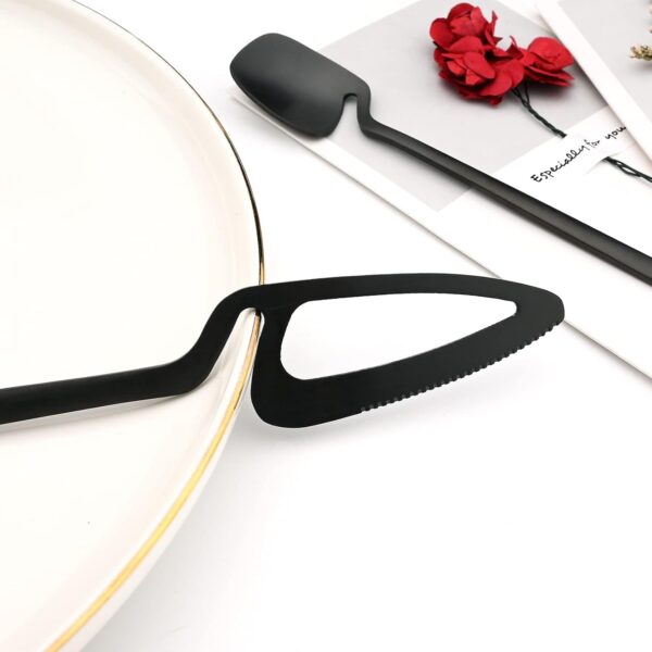 Luxury Matte Black Cutlery Set – Stainless Steel Spoon, Fork & Knife Set | Modern Dining Tableware for Home & Kitchen