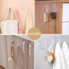 Wishbone Hook Cross 12 Pcs Self Adhesive Wall Hook Seamless Stickers Wall-Mounted Super Strong Waterproof Magic Sticky Hangers Punch Free No Drill Utility Hooks Bathroom Kitchen, Bedroom.