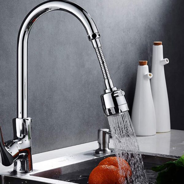1778103717_DONDA-Stainless-Steel-360-Degree-Flexible-Rotating-2-Modes-Water-Saving-Faucet-Silver-Painted-Finish.jpg DONDA Stainless Steel 360 Degree Flexible Rotating 2 Modes Water Saving Faucet, Silver, Painted Finish