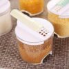 Anugrah Transparent Stackable Seasoning Cans Plastic Spice, Fridge, Utility Box, Tea Coffee and Sugar Container for Kitchen (White, 250 ml) -Pack of 6