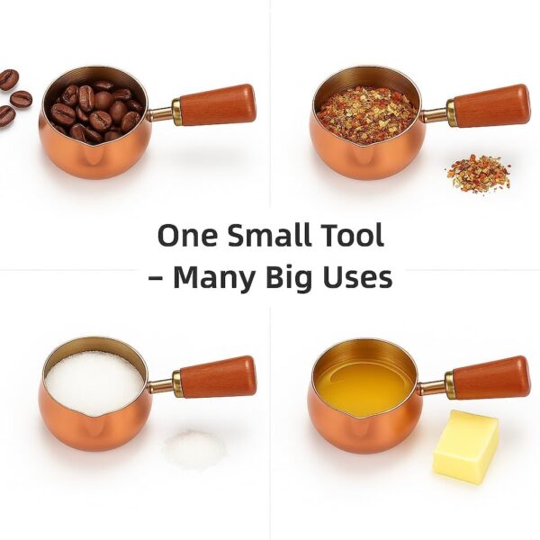Anand IT All-in-One Baking & Kitchen Tools, Durable Stainless Steel Utensils, Measuring Cups, Wooden, Gold Cutlery, Cooking Ladles, Protein Scoop Accessory & Mini Kitchen Cooking & Baking