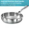 Hawkins Pro 18 cm Frying Pan, Triply Stainless Steel Fry Pan with Stainless Steel Handle, Silver (PSF18)