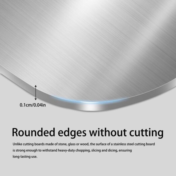 1778192565_Vasukie-304-Stainless-Steel-Chopping-Board-for-Kitchen-Non-Slip-Rust-Proof-Easy-to-use-Round-Edge-Heavy-Duty-Chopping-Board-Vegetable-Meats-Vegetable-Chopper-Board-Safe-Durable-32CM21CM.jpg Vasukie 304 Stainless Steel Chopping Board for Kitchen | Non Slip| Rust Proof | Easy to use| Round Edge| Heavy Duty Chopping Board Vegetable, Meats Vegetable Chopper Board Safe Durable (32CM*21CM)