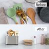 Large Stainless Steel Spoon Stand for Kitchen Steel Cutlery Stand Spoon Organizer for Kitchen Countertop Cutlery Holder for Forks Spatula Knives Spoon Holder Rustproof Durable