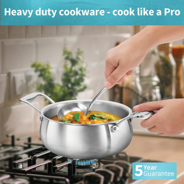 1778238505_Hawkins-2-Litre-Triply-Stainless-Steel-Pro-Handi-Induction-Gas-Compatible-No-Burning-Even-Heating-with-Stainless-Steel-Lid-Silver-PSH20S.jpg Hawkins 2 Litre Triply Stainless Steel Pro Handi | Induction & Gas Compatible | No Burning | Even Heating | with Stainless Steel Lid | Silver (PSH20S)