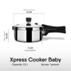 Stahl Xpress Triply 1 L Pressure Cooker Baby, Induction Cooker, Outer Lid Pressure Cooker, Induction & Gas Stove Compatible, 5 Years Warranty
