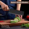 Stainless Steel Professional Kitchen Knife Set 3 Piece Meat and Chef's Knife with Non-Slip Handle Manual Sharpening for Home and Restaurant Use (3 Pcs Knife)